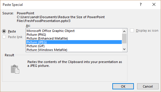 how to compress picture size in powerpoint 2010