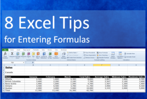 Excel tips for entering formulas efficiently in Microsoft Excel.