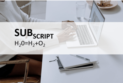 subscript in google docs